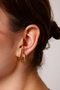 Heliophilia Silver Goldcuff Pendientes de Latón y Circón Oro